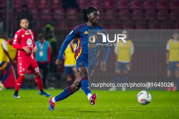 Kouadio Kone participates in the match between AC Monza and AS Roma, Serie A, at U-Power Stadium in Monza, Italy, on October 6, 2024. 