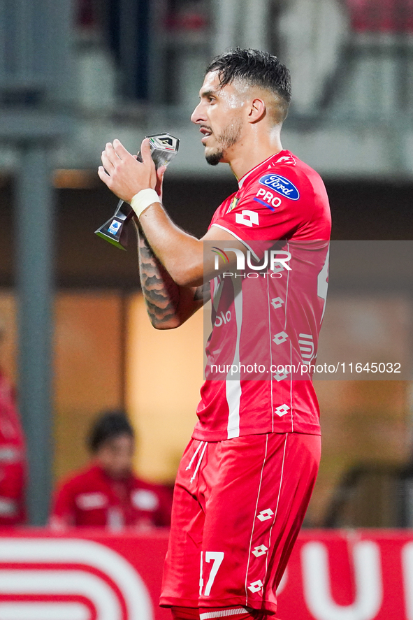 Dany Mota plays during the AC Monza against AS Roma match in Serie A at U-Power Stadium in Monza, Italy, on October 6, 2024. 