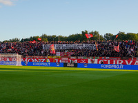 An AC Monza supporter of Curva Davide Pieri attends the match between AC Monza and AS Roma, Serie A, at U-Power Stadium in Monza, Italy, on...