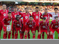 The team of AC Monza plays against AS Roma in Serie A at U-Power Stadium in Monza, Italy, on October 6, 2024. (