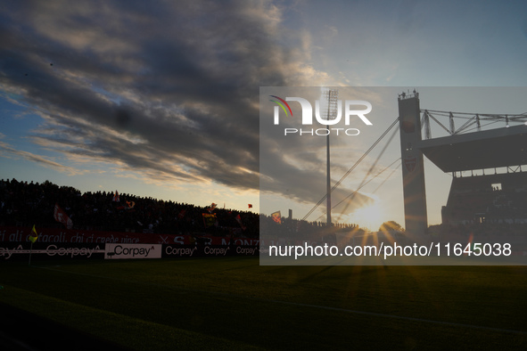 U-Power Stadium hosts the match between AC Monza and AS Roma in Serie A at U-Power Stadium in Monza, Italy, on October 6, 2024. 