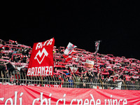 An AC Monza supporter of Curva Davide Pieri attends the match between AC Monza and AS Roma, Serie A, at U-Power Stadium in Monza, Italy, on...