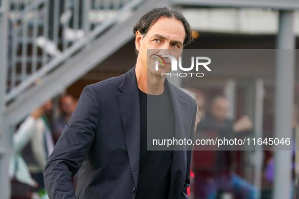 Alessandro Nesta, head coach of AC Monza, is present during the match between AC Monza and AS Roma in Serie A at U-Power Stadium in Monza, I...