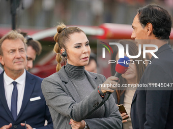 Marina Presello is present during the AC Monza against AS Roma Serie A match at U-Power Stadium in Monza, Italy, on October 6, 2024. (