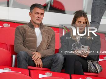 Paolo Maldini participates in the match between AC Monza and AS Roma, Serie A, at U-Power Stadium in Monza, Italy, on October 6, 2024. (