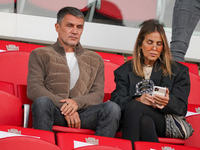 Paolo Maldini participates in the match between AC Monza and AS Roma, Serie A, at U-Power Stadium in Monza, Italy, on October 6, 2024. (