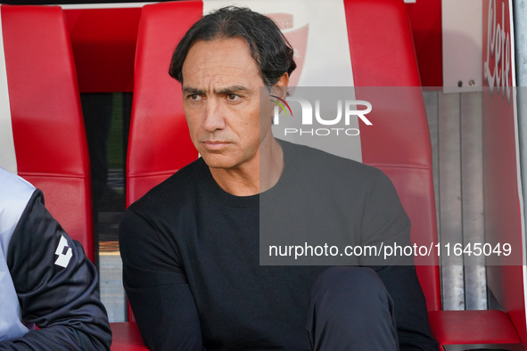 Alessandro Nesta, head coach of AC Monza, is present during the match between AC Monza and AS Roma in Serie A at U-Power Stadium in Monza, I...