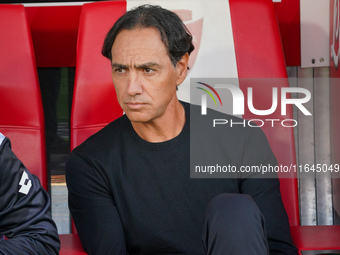 Alessandro Nesta, head coach of AC Monza, is present during the match between AC Monza and AS Roma in Serie A at U-Power Stadium in Monza, I...