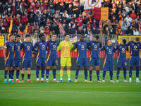 The team of AS Roma plays against AC Monza in Serie A at U-Power Stadium in Monza, Italy, on October 6, 2024. (