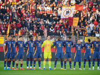 The team of AS Roma plays against AC Monza in Serie A at U-Power Stadium in Monza, Italy, on October 6, 2024. (