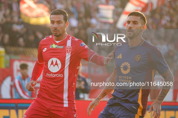 Armando Izzo plays during the match between AC Monza and AS Roma in Serie A at U-Power Stadium in Monza, Italy, on October 6, 2024. 