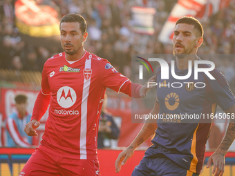 Armando Izzo plays during the match between AC Monza and AS Roma in Serie A at U-Power Stadium in Monza, Italy, on October 6, 2024. (