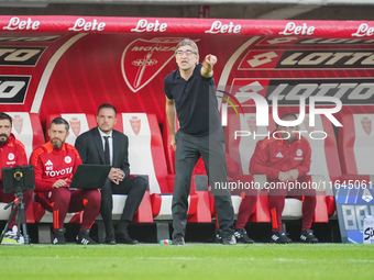 Ivan Juric is the head coach of AS Roma during the match between AC Monza and AS Roma in Serie A at U-Power Stadium in Monza, Italy, on Octo...