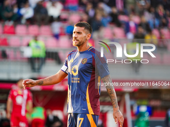 Lorenzo Pellegrini participates in the match between AC Monza and AS Roma, Serie A, at U-Power Stadium in Monza, Italy, on October 6, 2024....