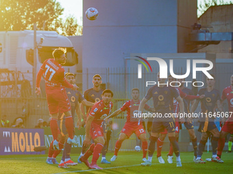 Georgios Kyriakopoulos plays during the match between AC Monza and AS Roma, Serie A, at U-Power Stadium in Monza, Italy, on October 6, 2024....