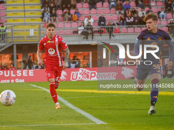 Nicola Zalewski participates in the match between AC Monza and AS Roma, Serie A, at U-Power Stadium in Monza, Italy, on October 6, 2024. (