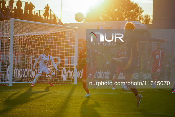 Nicola Zalewski participates in the match between AC Monza and AS Roma, Serie A, at U-Power Stadium in Monza, Italy, on October 6, 2024. 