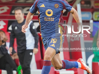 Zeki Celik participates in the match between AC Monza and AS Roma, Serie A, at U-Power Stadium in Monza, Italy, on October 6, 2024. (