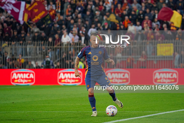 Angelino plays during the AC Monza against AS Roma match in Serie A at U-Power Stadium in Monza, Italy, on October 6, 2024. 