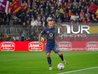 Angelino plays during the AC Monza against AS Roma match in Serie A at U-Power Stadium in Monza, Italy, on October 6, 2024. (