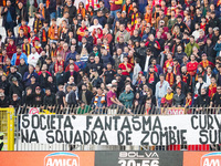 Supporters of AS Roma attend the match between AC Monza and AS Roma, Serie A, at U-Power Stadium in Monza, Italy, on October 6, 2024. (