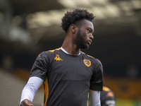 Abu Kamara of Hull City is seen before the Sky Bet Championship match between Norwich City and Hull City at Carrow Road in Norwich, England,...