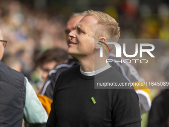 Norwich City Manager, Johannes Hoff Thorup, is seen before the Sky Bet Championship match between Norwich City and Hull City at Carrow Road...