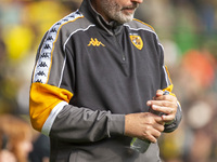 Hull City Manager, Tim Walter, is seen before the Sky Bet Championship match between Norwich City and Hull City at Carrow Road in Norwich, E...