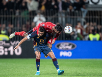 Armando Izzo of AC Monza plays during the Serie A match between Monza and AS Roma at U-Power Stadium in Monza, Italy, on October 6, 2024. (