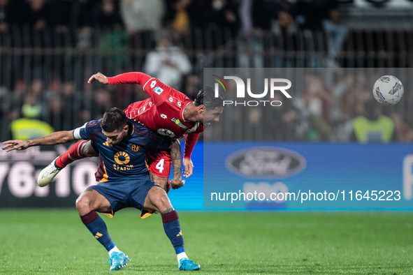 Armando Izzo of AC Monza plays during the Serie A match between Monza and AS Roma at U-Power Stadium in Monza, Italy, on October 6, 2024. 