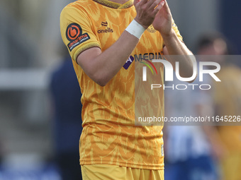 Lewis Simper of Sutton United participates in the Vanarama National League match between Hartlepool United and Sutton United at Victoria Par...