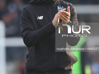 Sutton United's assistant manager Steven Sallis is present during the Vanarama National League match between Hartlepool United and Sutton Un...