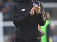 Sutton United's assistant manager Steven Sallis is present during the Vanarama National League match between Hartlepool United and Sutton Un...