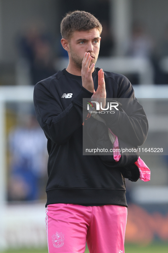 Jack Sims of Sutton United participates in the Vanarama National League match between Hartlepool United and Sutton United at Victoria Park i...