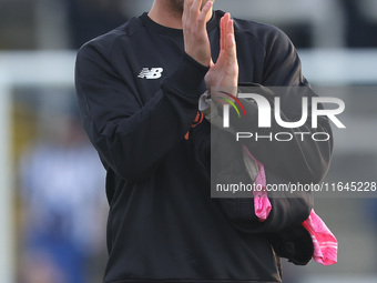 Jack Sims of Sutton United participates in the Vanarama National League match between Hartlepool United and Sutton United at Victoria Park i...