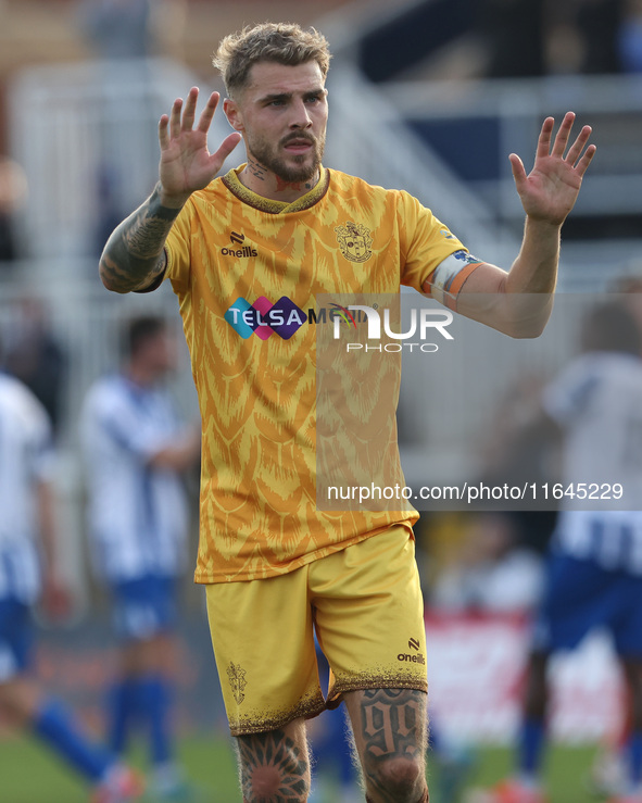 Tyler French of Sutton United plays during the Vanarama National League match between Hartlepool United and Sutton United at Victoria Park i...