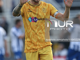 Tyler French of Sutton United plays during the Vanarama National League match between Hartlepool United and Sutton United at Victoria Park i...