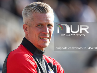 Sutton United manager Steve Morison is present during the Vanarama National League match between Hartlepool United and Sutton United at Vict...