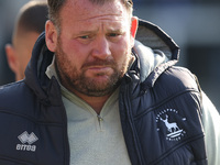 Hartlepool manager Darren Sarll is present during the Vanarama National League match between Hartlepool United and Sutton United at Victoria...