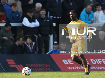 Eduino Vaz of Sutton United is in action during the Vanarama National League match between Hartlepool United and Sutton United at Victoria P...