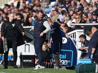 Hartlepool manager Darren Sarll is present during the Vanarama National League match between Hartlepool United and Sutton United at Victoria...