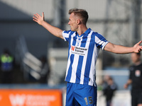 Greg Sloggett of Hartlepool United participates in the Vanarama National League match between Hartlepool United and Sutton United at Victori...