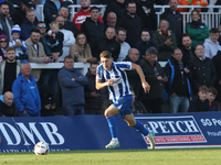 Joe Grey of Hartlepool United plays during the Vanarama National League match between Hartlepool United and Sutton United at Victoria Park i...