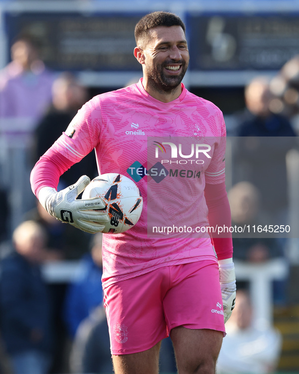 Steve Arnold of Sutton United is in action during the Vanarama National League match between Hartlepool United and Sutton United at Victoria...