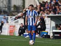 David Ferguson of Hartlepool United participates in the Vanarama National League match between Hartlepool United and Sutton United at Victor...