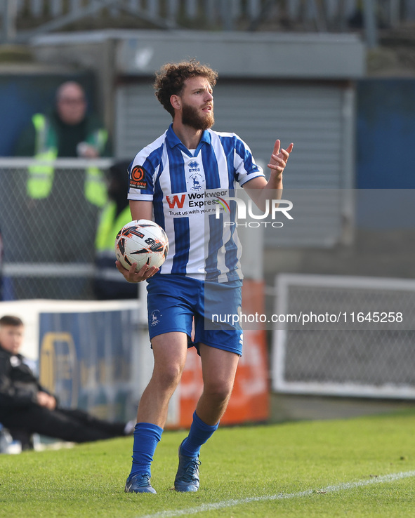 Anthony Mancini of Hartlepool United plays during the Vanarama National League match between Hartlepool United and Sutton United at Victoria...