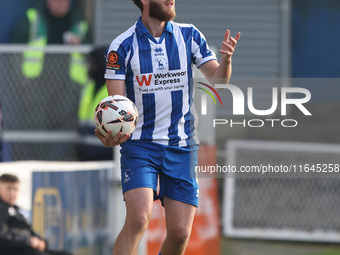 Anthony Mancini of Hartlepool United plays during the Vanarama National League match between Hartlepool United and Sutton United at Victoria...