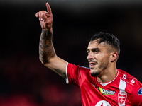 Dani Mota of AC Monza celebrates after scoring a goal during the Serie A match between Monza and AS Roma at U-Power Stadium in Monza, Italy,...