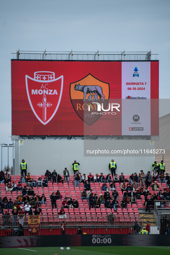 A general view of U-Power Stadium before the Serie A match between Monza and AS Roma at U-Power Stadium in Monza, Italy, on October 6, 2024....