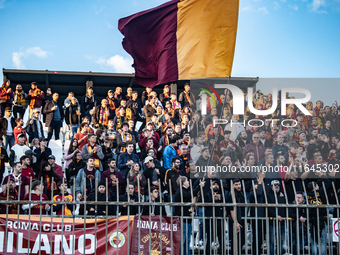 AS Roma fans attend the Serie A match between Monza and AS Roma at U-Power Stadium in Monza, Italy, on October 6, 2024. (